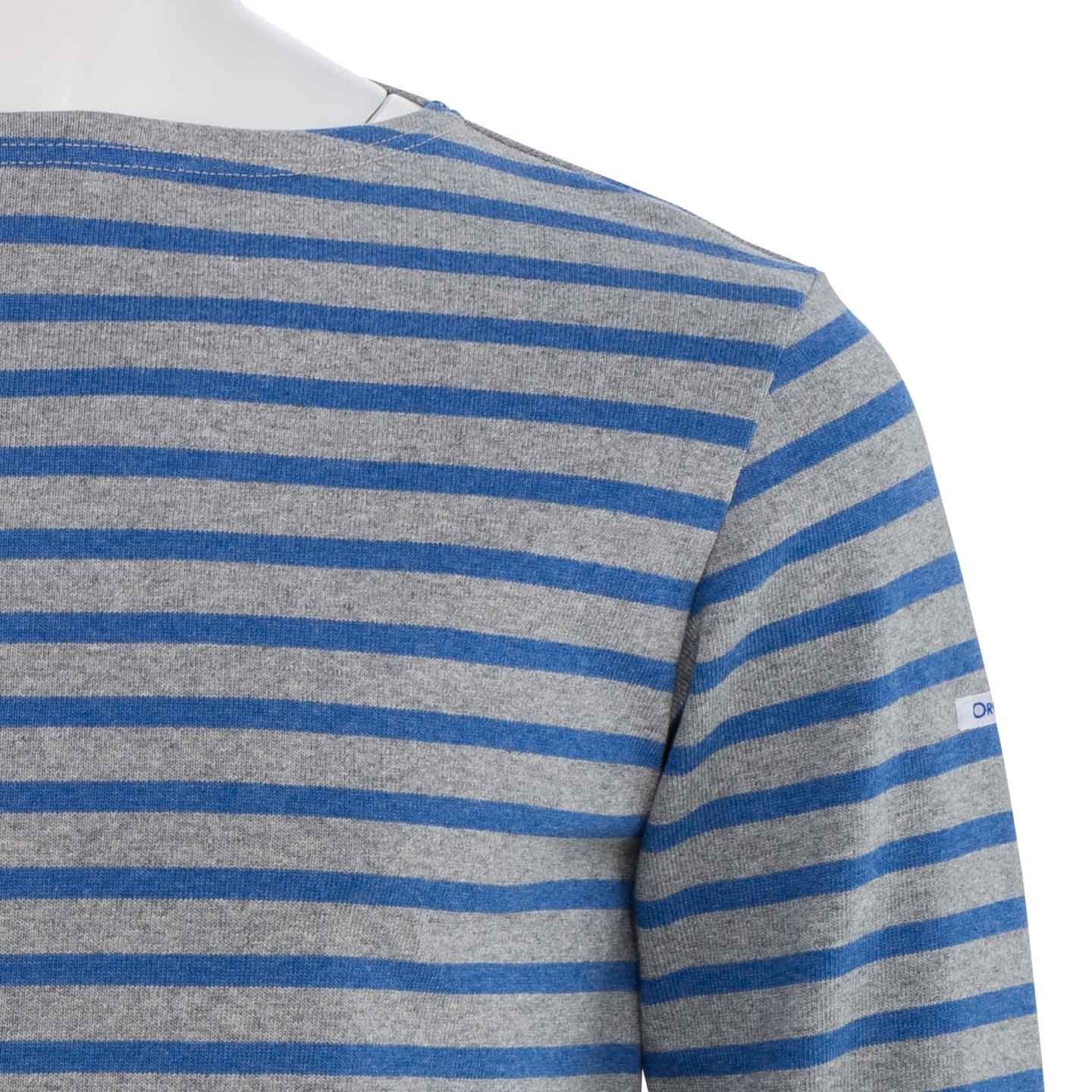 Marinière Gris Bruyère / Bleu Q. , mixte made in France Orcival Marinière Gris Bruyère / Bleu Q. , mixte made in France Orcival