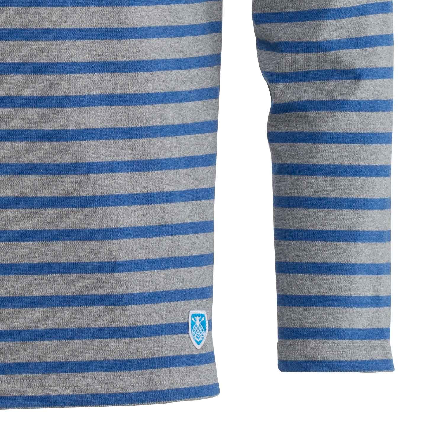 Marinière Gris Bruyère / Bleu Q. , mixte made in France Orcival Marinière Gris Bruyère / Bleu Q. , mixte made in France Orcival