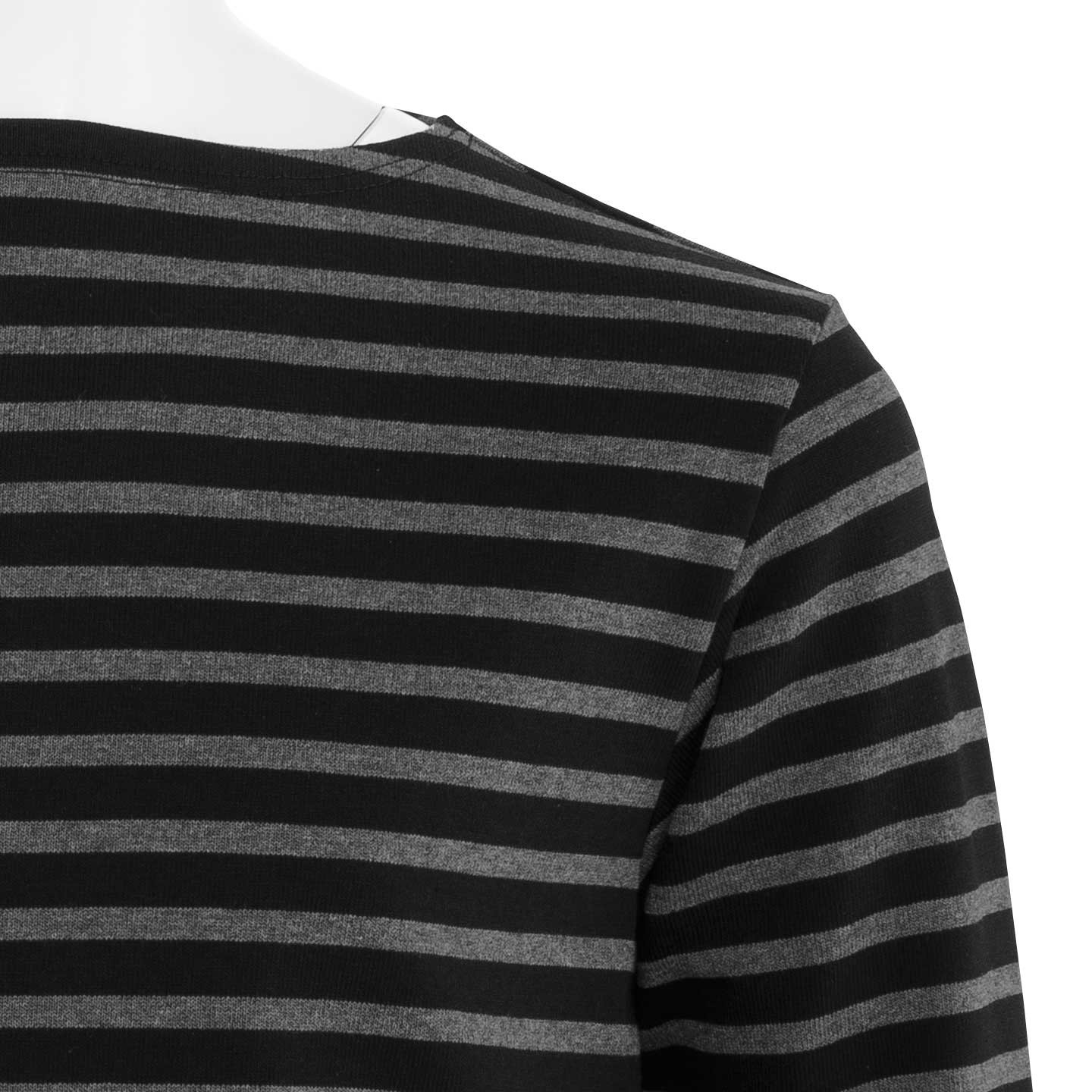 Striped shirt Darkness / Leaden Grey, unisex made in France Orcival Striped shirt Darkness / Leaden Grey, unisex made in France Orcival