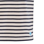 Striped shirt Ecru / Navy short sleeves, unisex made in France Orcival