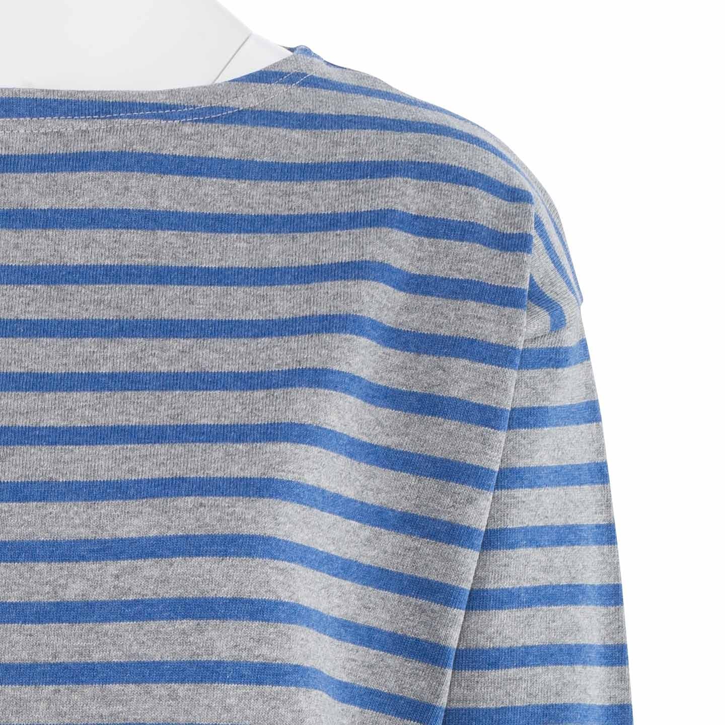 Robe Marinière Gris Bruyère / Bleu Q. made in France Orcival