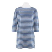Robe Marinière Gris Bruyère / Bleu Q. made in France Orcival