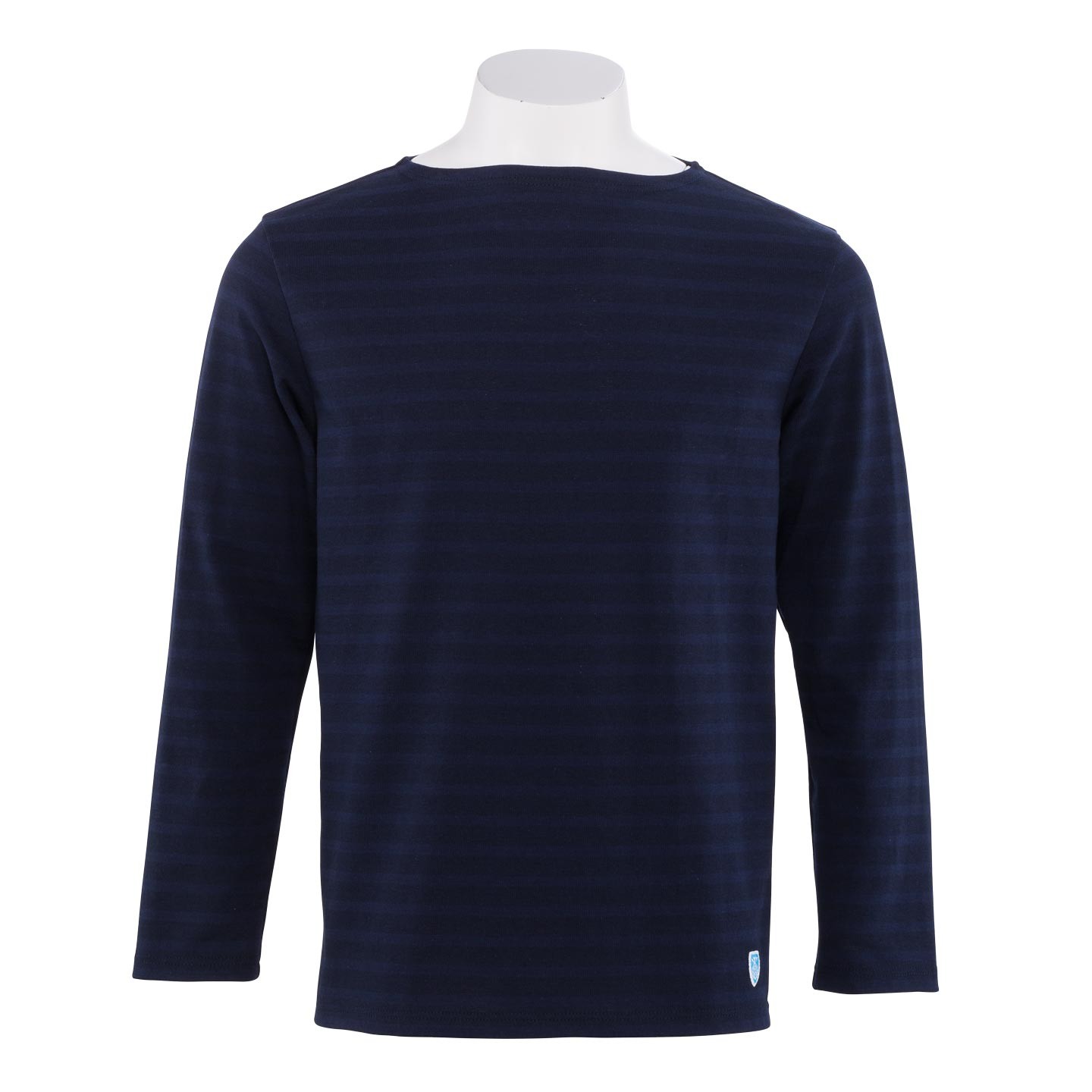 Striped shirt Navy / Marine, unisex made in france Orcival
