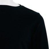 Breton shirt Plain Black, unisex made in France Orcival tshirt black 100% cotton