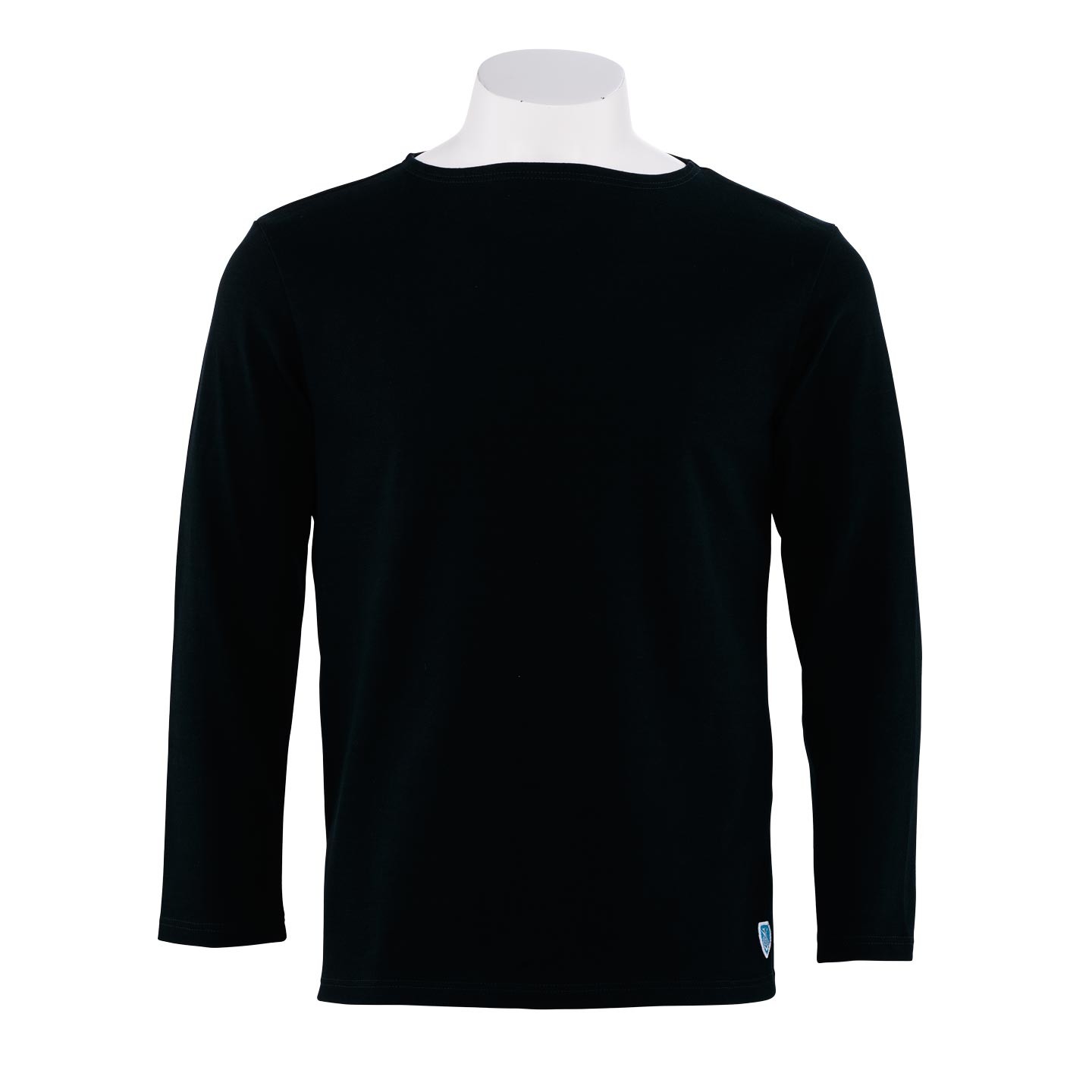 Marinière Noir Uni, mixte fabriqué en france Orcival t-shirt noir 100% coton