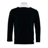 Breton shirt Plain Black, unisex made in France Orcival tshirt black 100% cotton