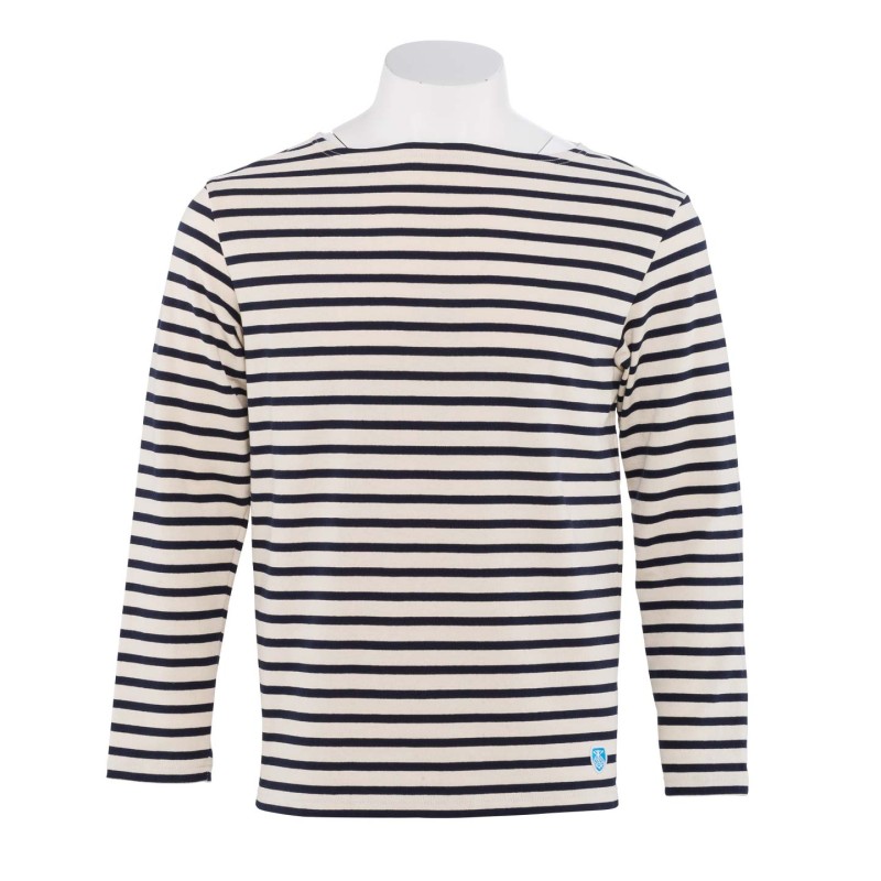 Ecru / marine striped breton shirt made in France mariniere Ecru / marine striped breton shirt made in France mariniere