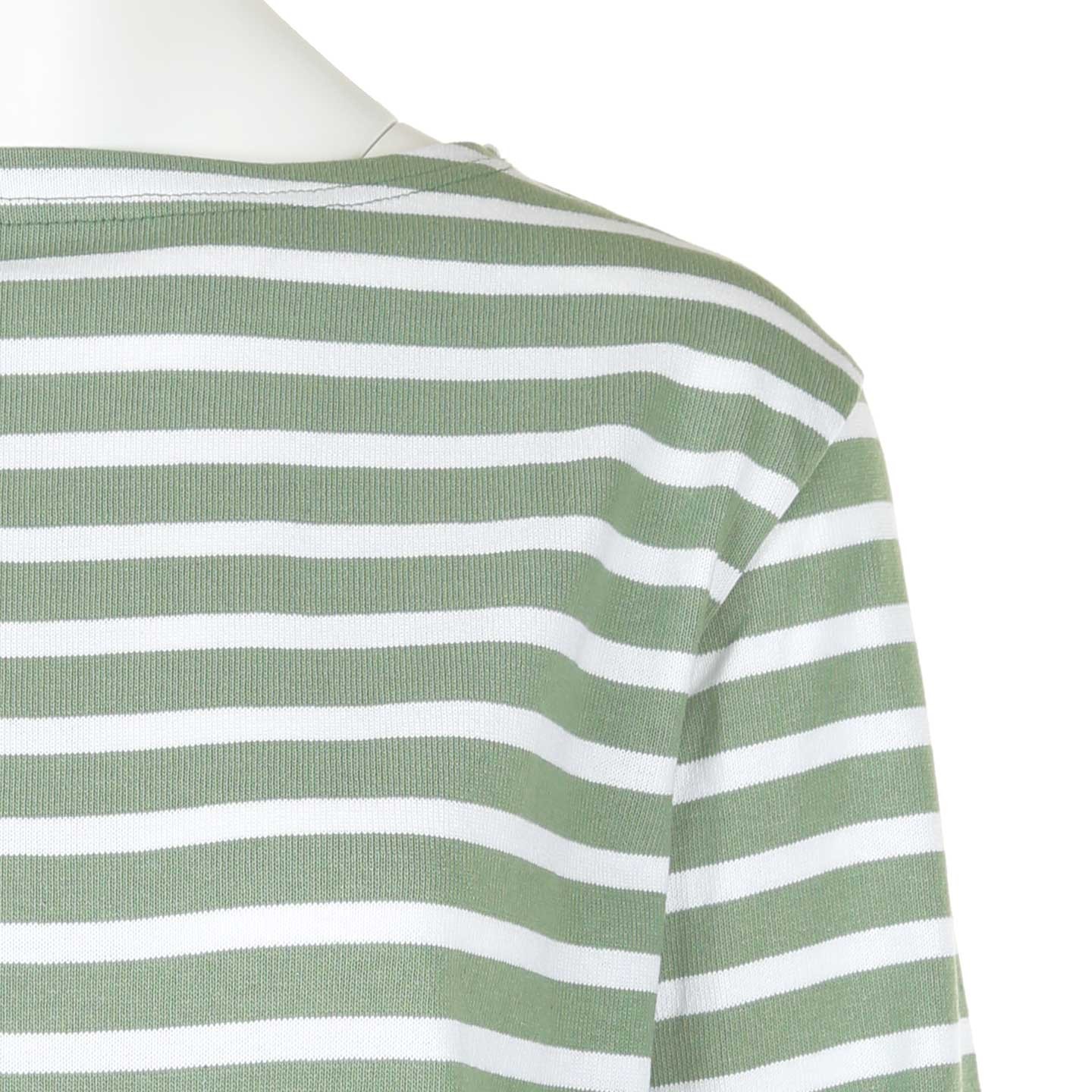 Striped shirt Spruce / White, unisex made in France Orcival Striped shirt Spruce / White, unisex made in France Orcival