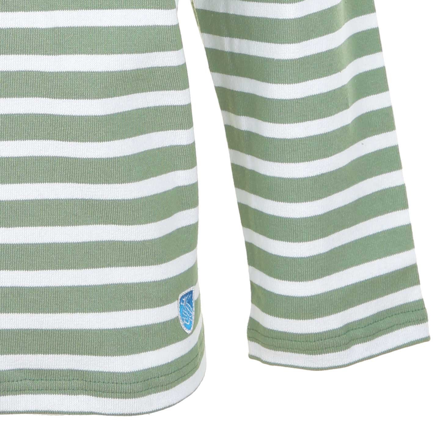 Striped shirt Spruce / White, unisex made in France Orcival Striped shirt Spruce / White, unisex made in France Orcival