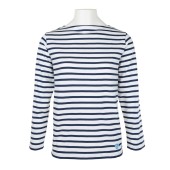 Striped shirt White / UltraNavy, mixte made in France Orcival