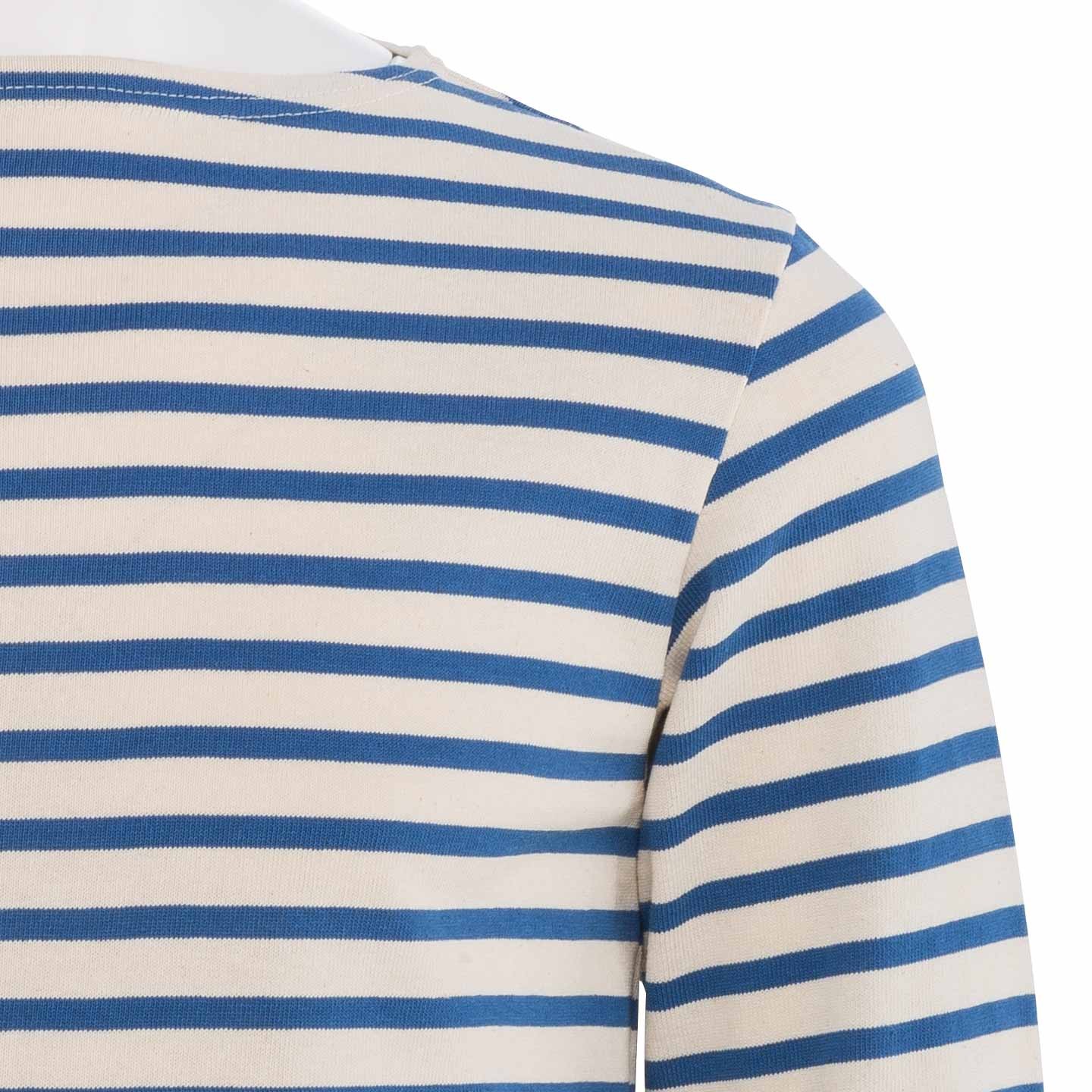 Striped shirt Écru / Océan unisex 100% made in France Orcival Striped shirt Écru / Océan unisex 100% made in France Orcival