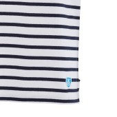 Striped shirt White / navy, unisex made in France Orcival