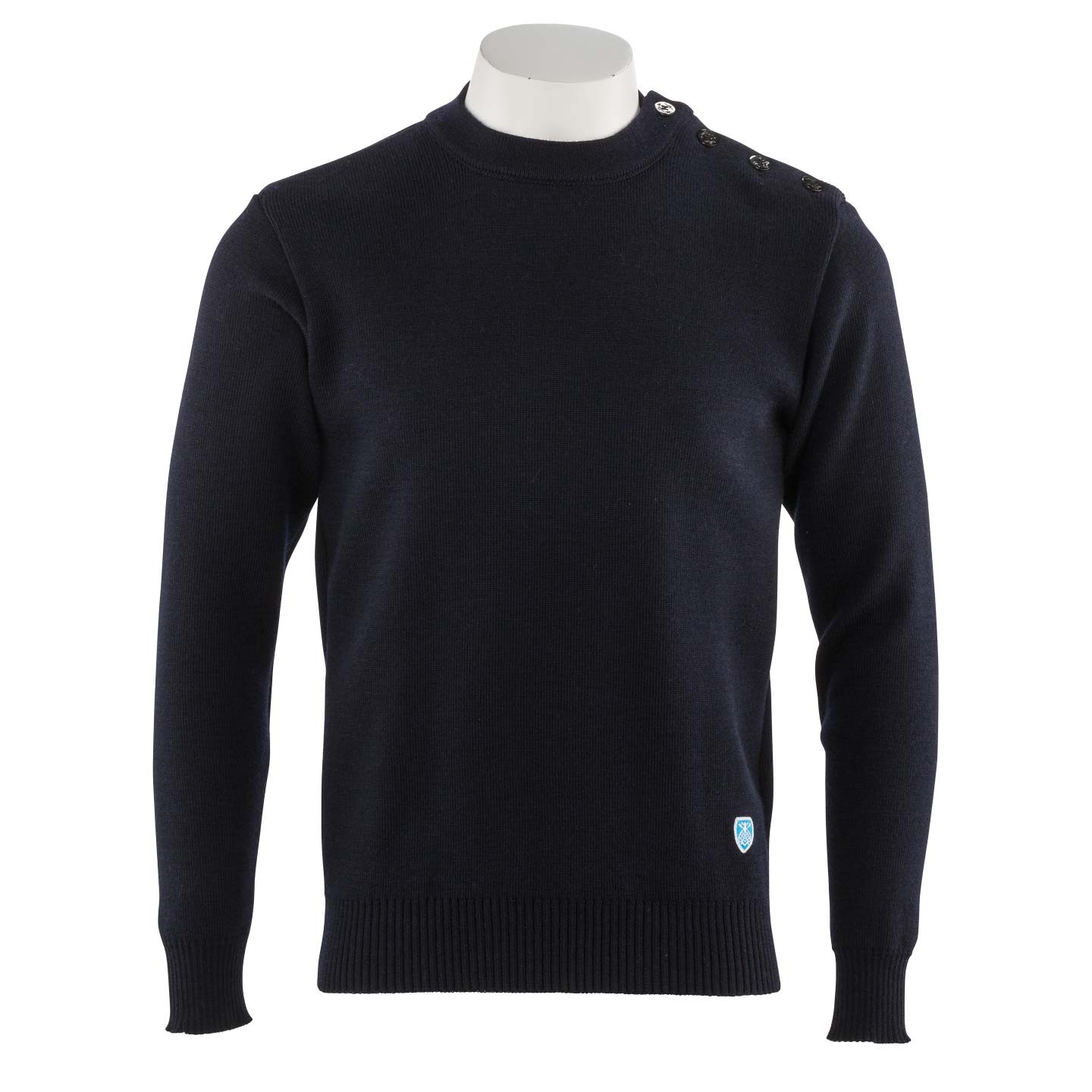 Pull 100% pure wool Navy Orcival made in France