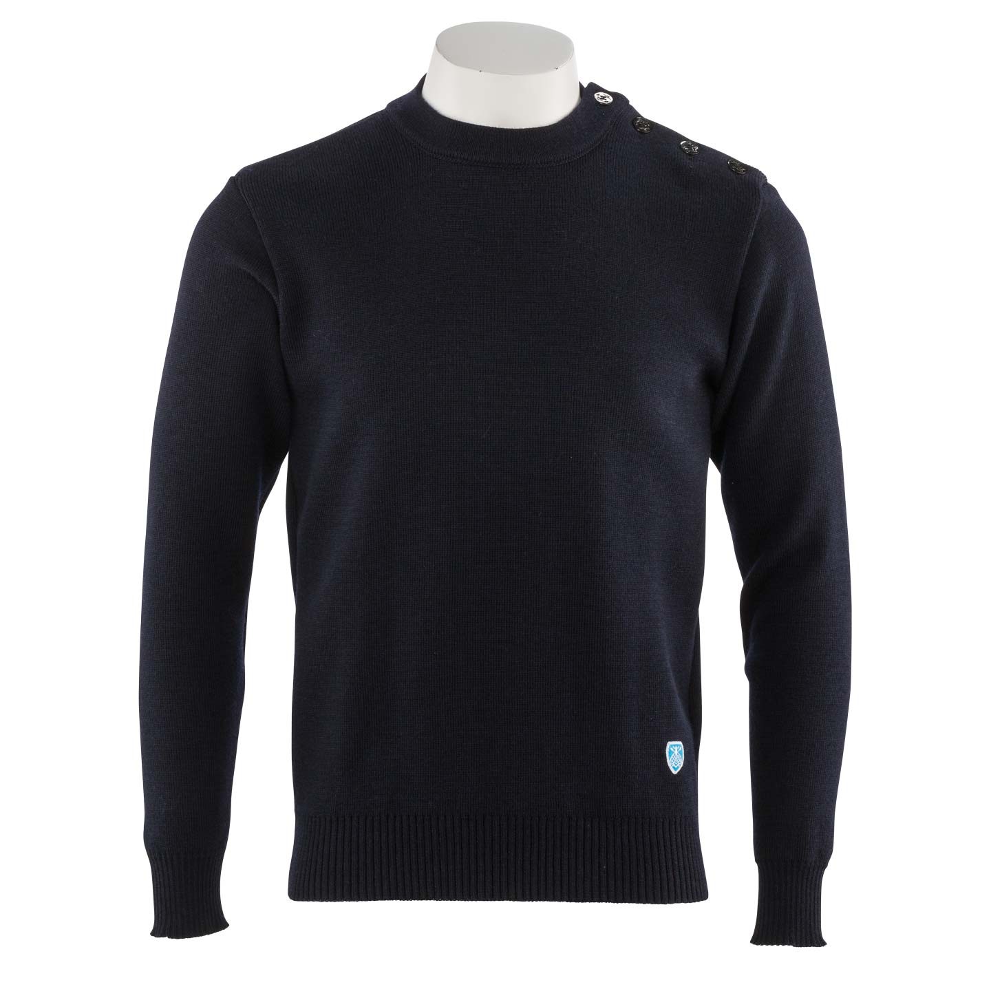 Pull 100% pure wool Navy Orcival made in France Pull 100% pure wool Navy Orcival made in France