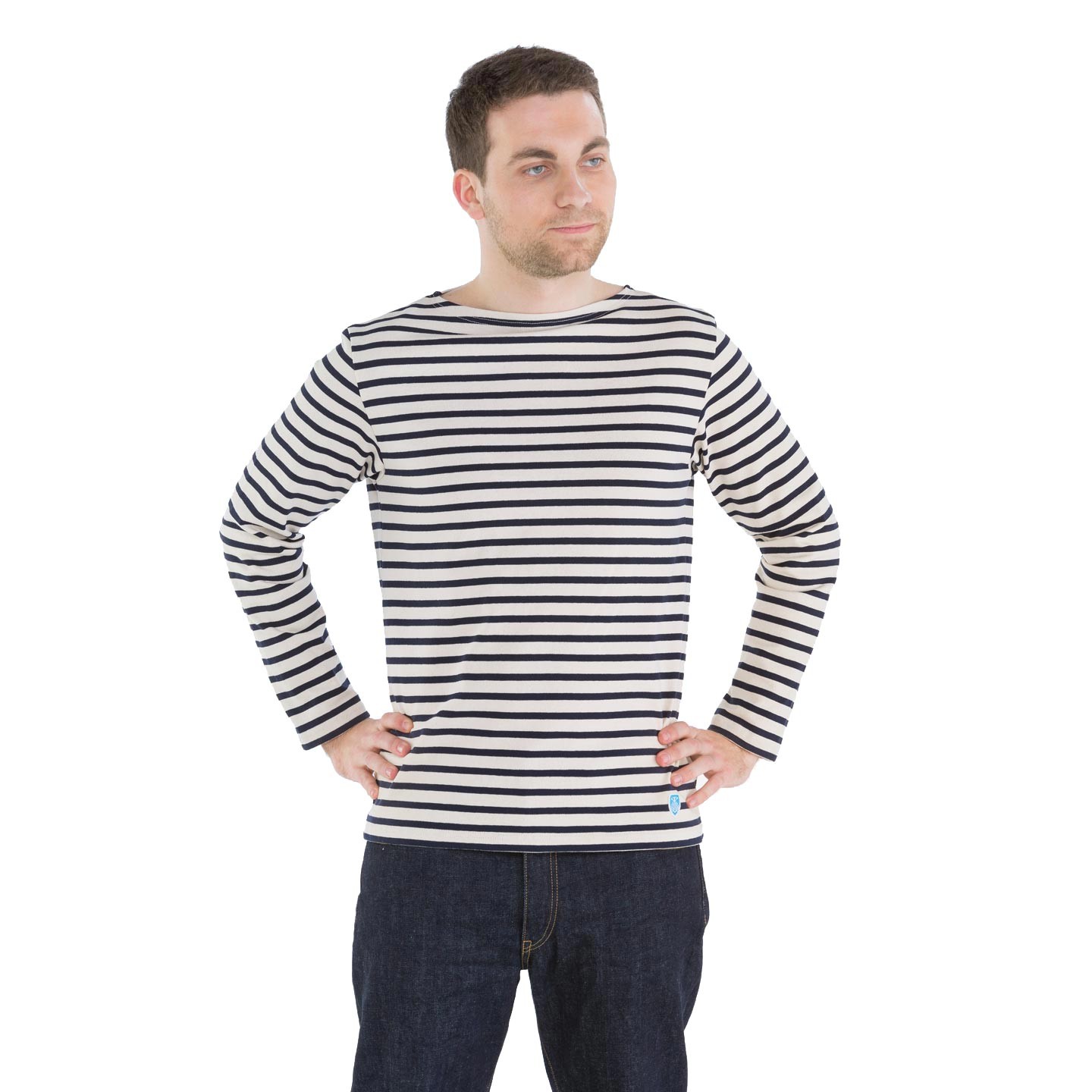 Ecru / marine striped breton shirt made in France mariniere Ecru / marine striped breton shirt made in France mariniere