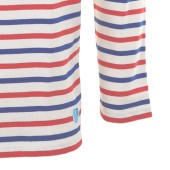 Striped shirt Ecru / Blue / Red mariniere Made in France Orcival France French Flag