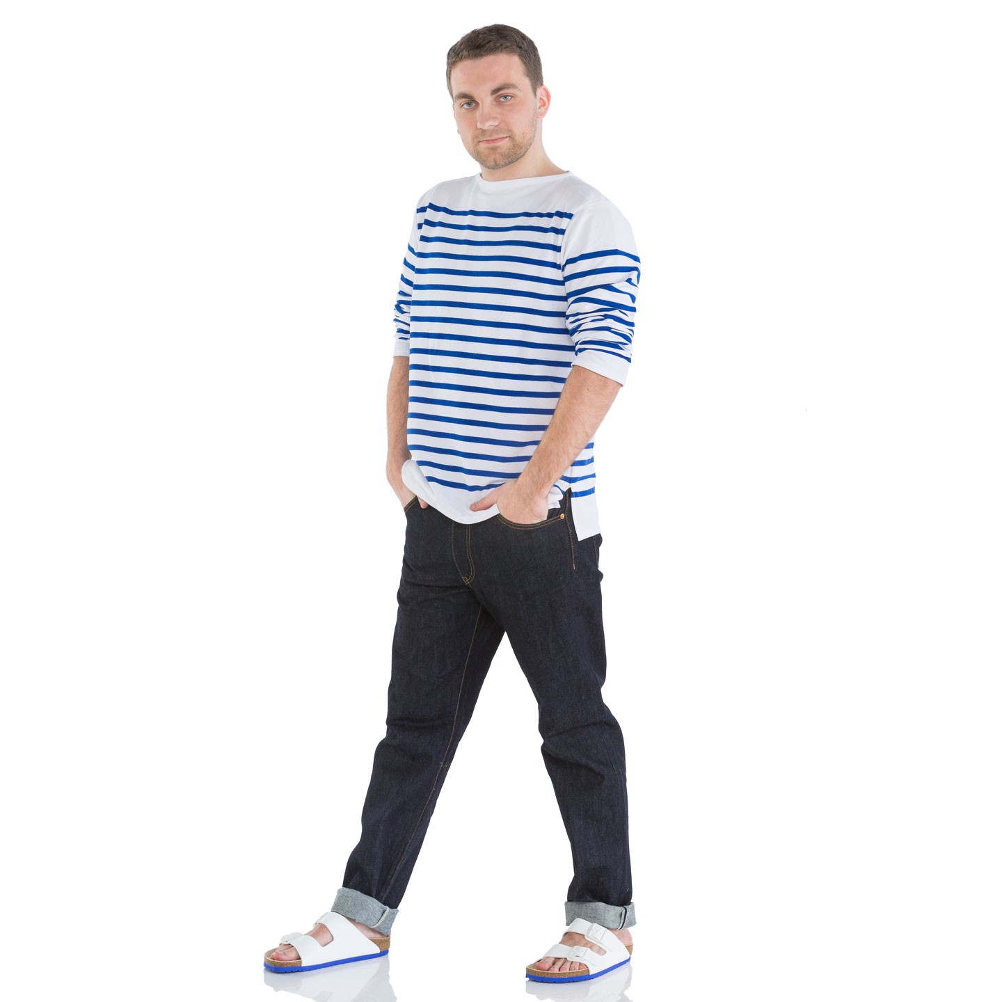 The genuine man French striped shirt Marine Nationale, Rachel 100% made in France Orcival The genuine man French striped shirt Marine Nationale, Rachel 100% made in France Orcival