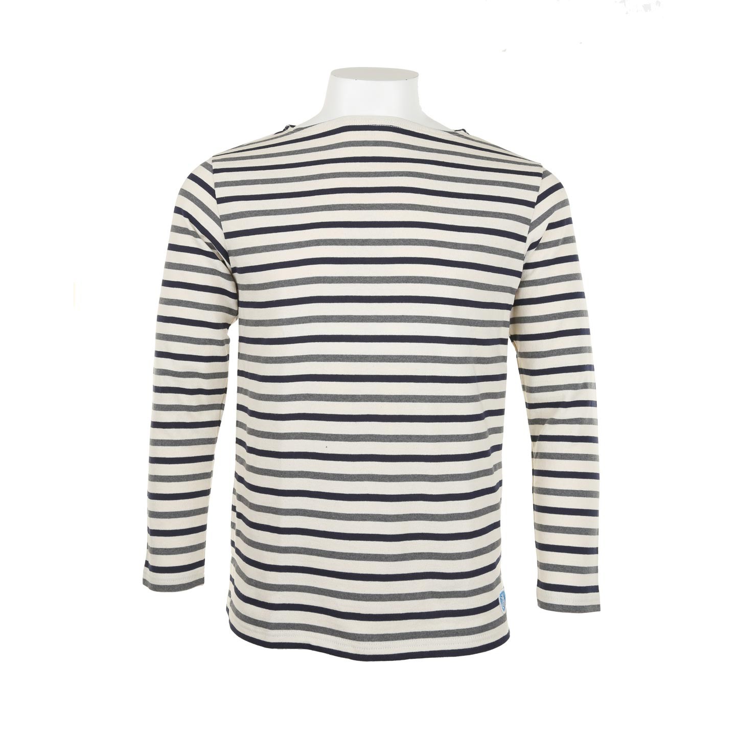 Breton shirt Écru / Amiral / Anthracite, mixte made in France Orcival Breton shirt Écru / Amiral / Anthracite, mixte made in France Orcival