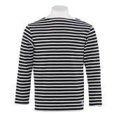 Striped shirt Black / White, unisex made in France Orcival