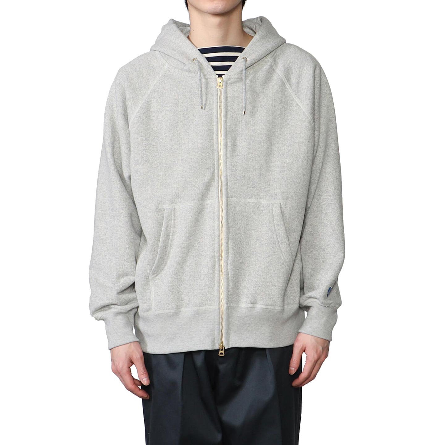 Zip Hoodie Heather Grey 100% cotton, unisex orcival Zip Hoodie Heather Grey 100% cotton, unisex orcival