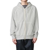 Zip Hoodie Heather Grey 100% cotton, unisex orcival