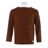 Striped shirt Marine / Sienne, unisex