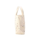 Painted canvas tote bag medium ECRU Orcival