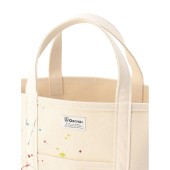 Painted canvas tote bag medium ECRU Orcival