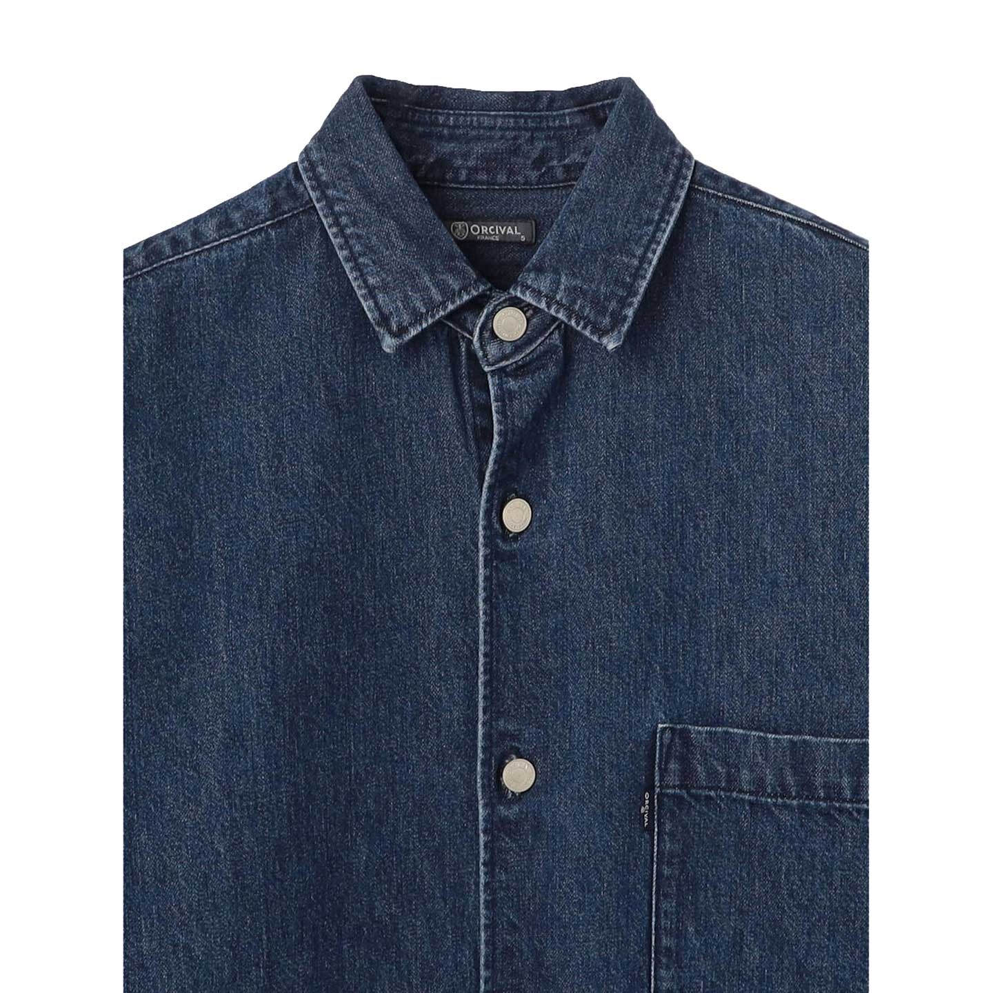 Denim shirt Jacket Indigo 11oz 100% cotton Orcival
