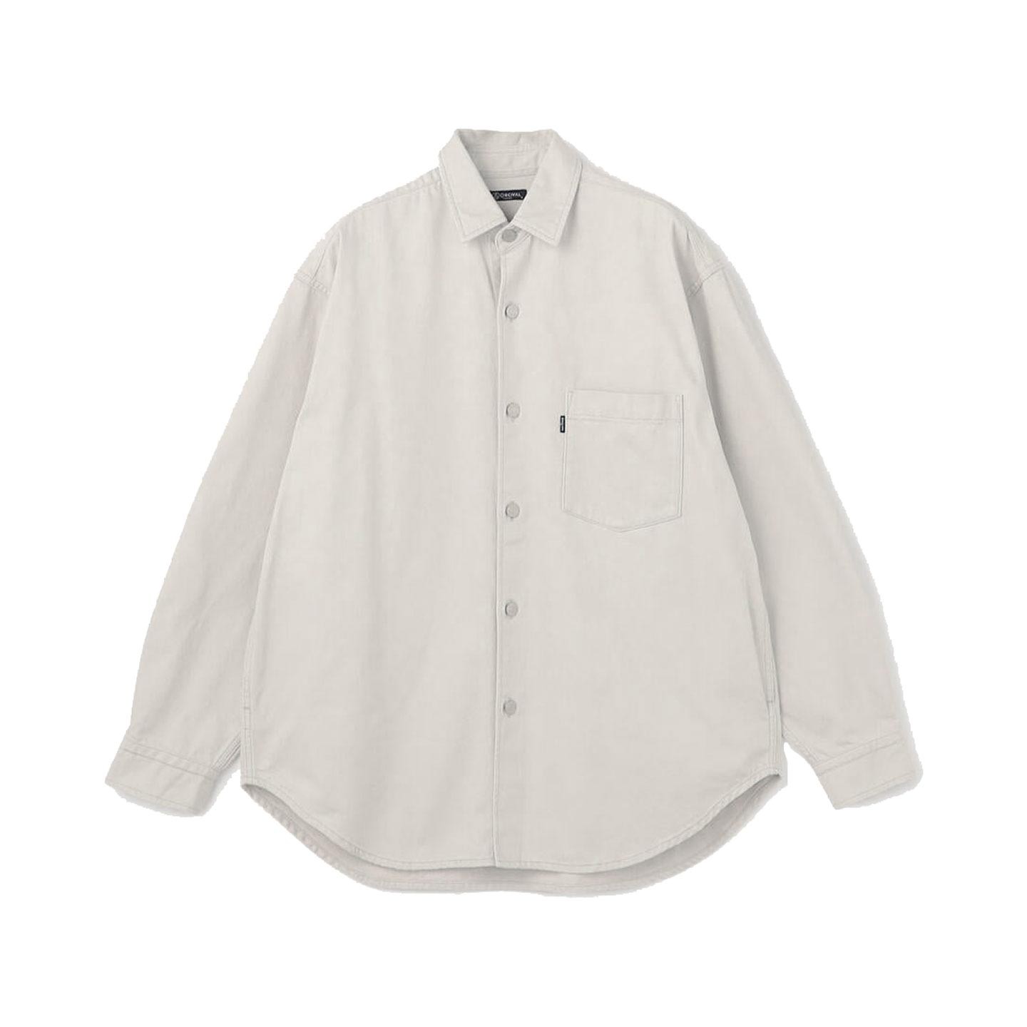 Denim shirt Jacket Light Greige 11oz 100% cotton Orcival Denim shirt Jacket Light Greige 11oz 100% cotton Orcival