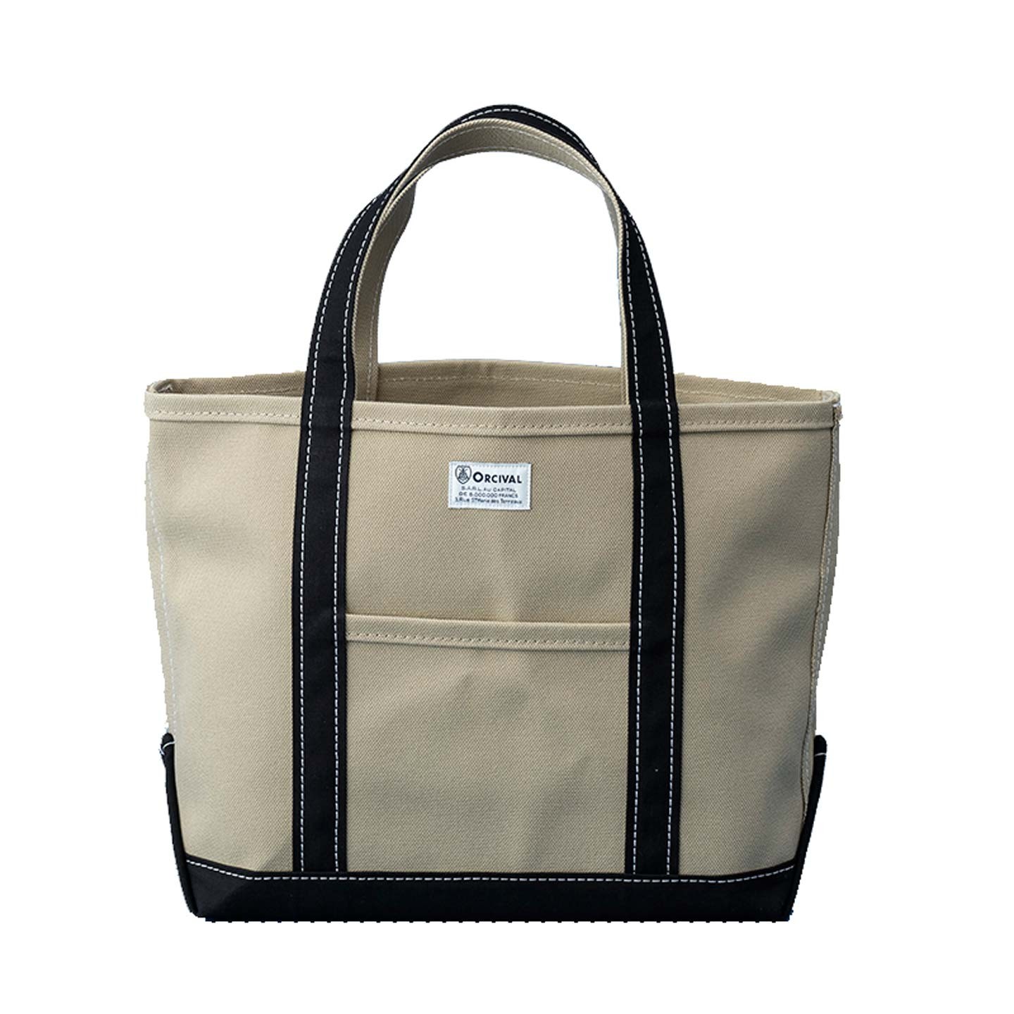 The Khaki Black tote-bag by Orcival in medium size