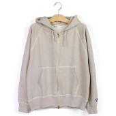 Zip Hoodie Beige100% cotton, unisex