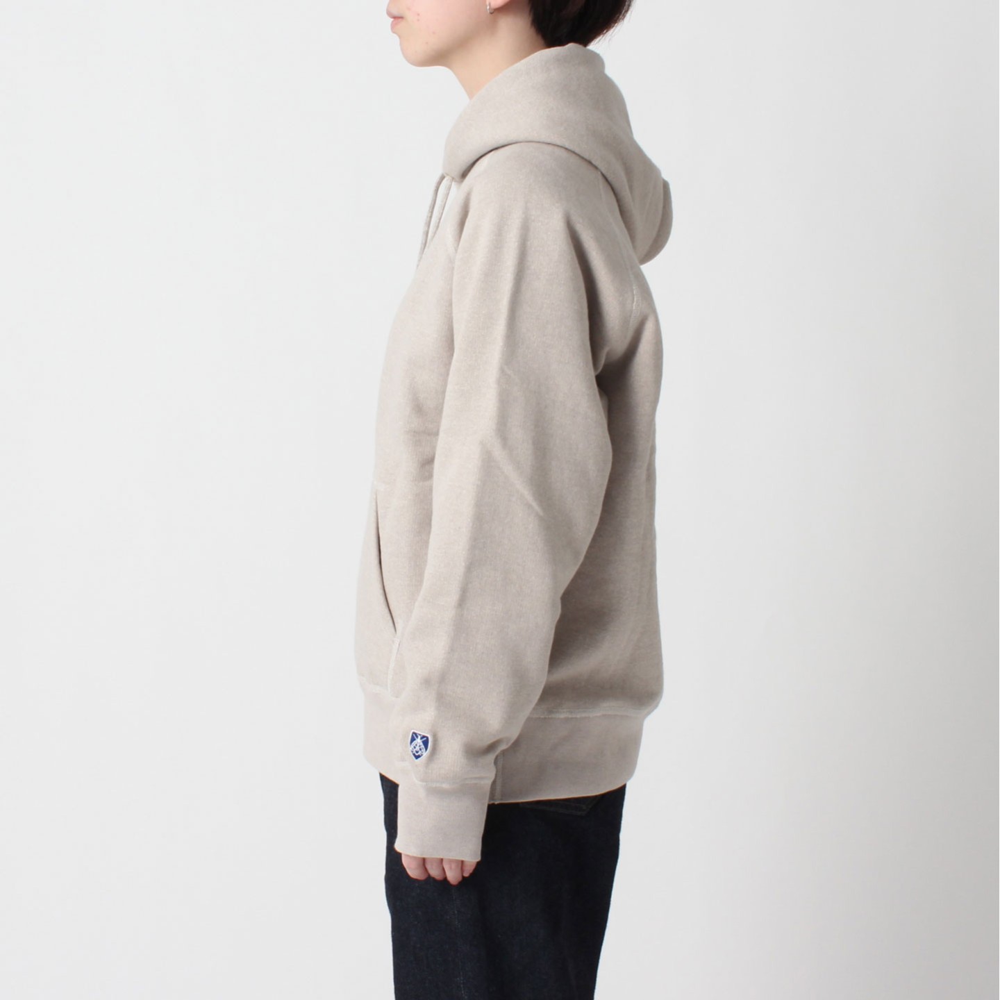 Zip Hoodie Beige100% cotton, unisex