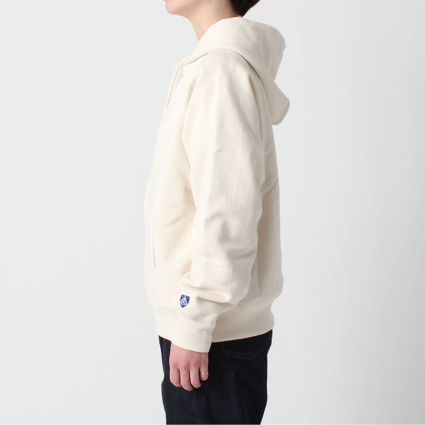 Zip Hoodie Ecru 100% cotton, unisex orcival Zip Hoodie Ecru 100% cotton, unisex orcival
