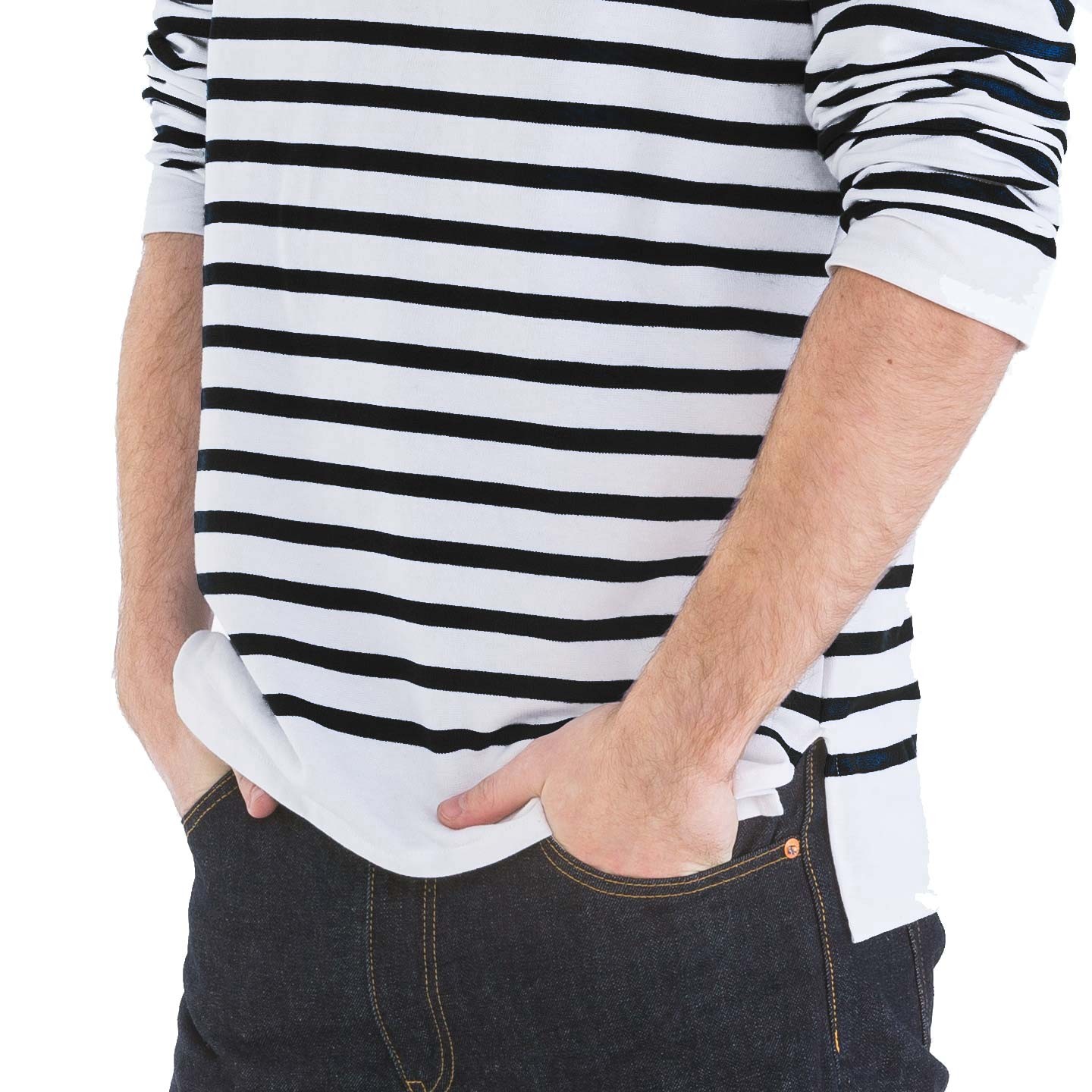 The Rachel men's French Marinière White / Black The Rachel men's French Marinière White / Black