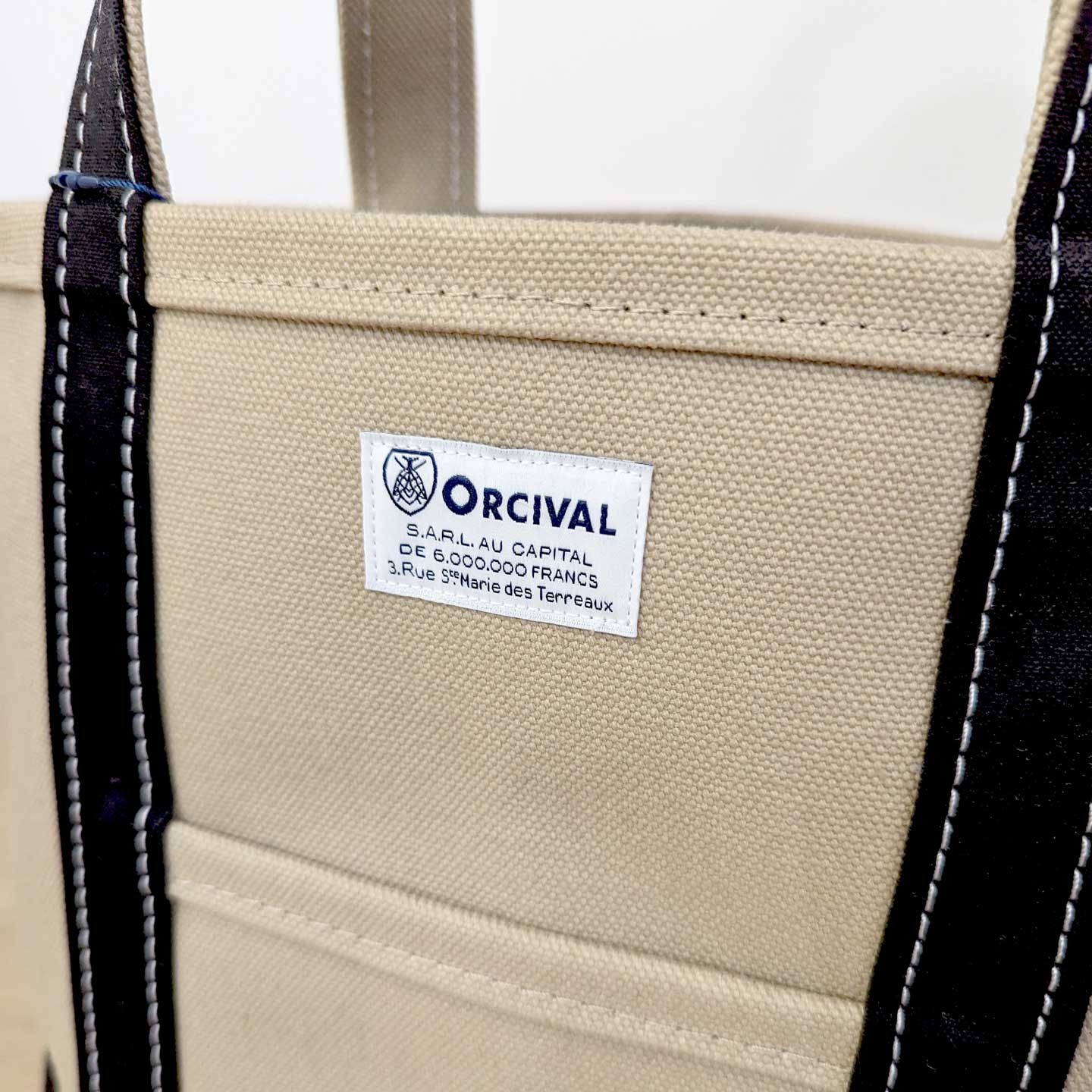 The Khaki Black tote-bag by Orcival in medium size