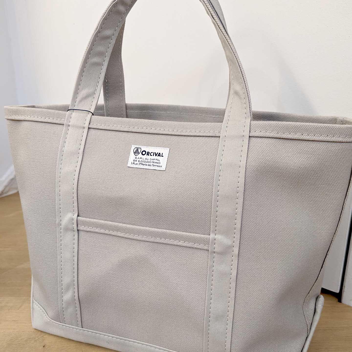 The Ice grey tote-bag by Orcival in medium size The Ice grey tote-bag by Orcival in medium size