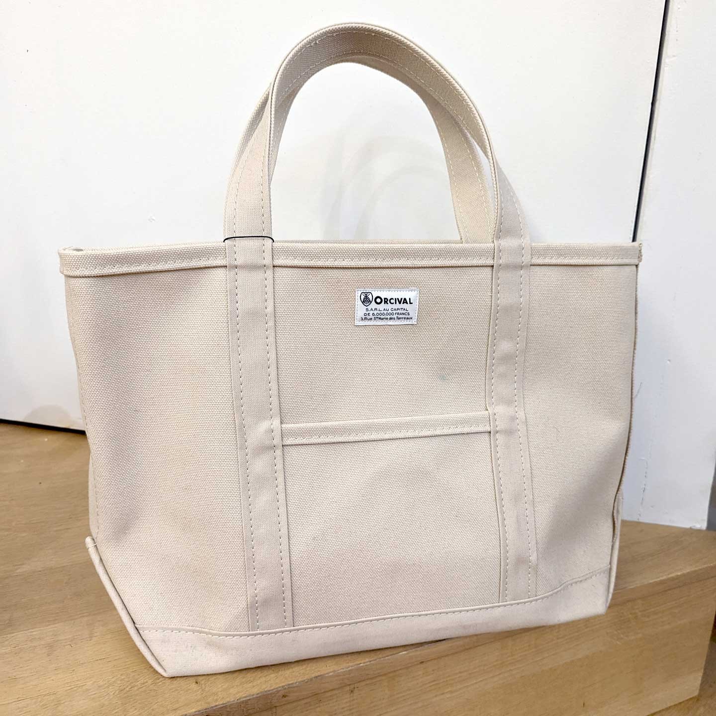 The Sand Beige tote-bag by Orcival in medium size