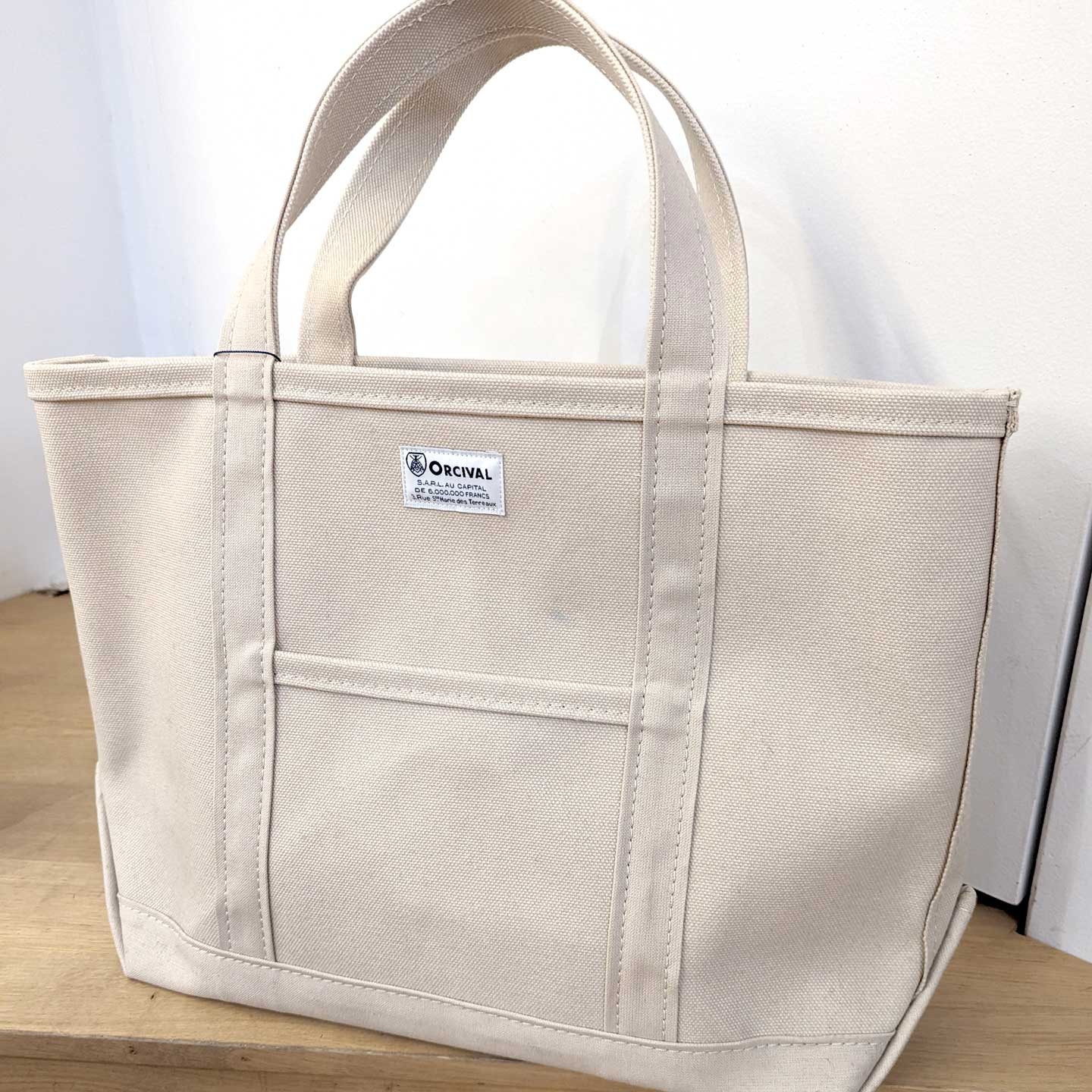 The Sand Beige tote-bag by Orcival in medium size