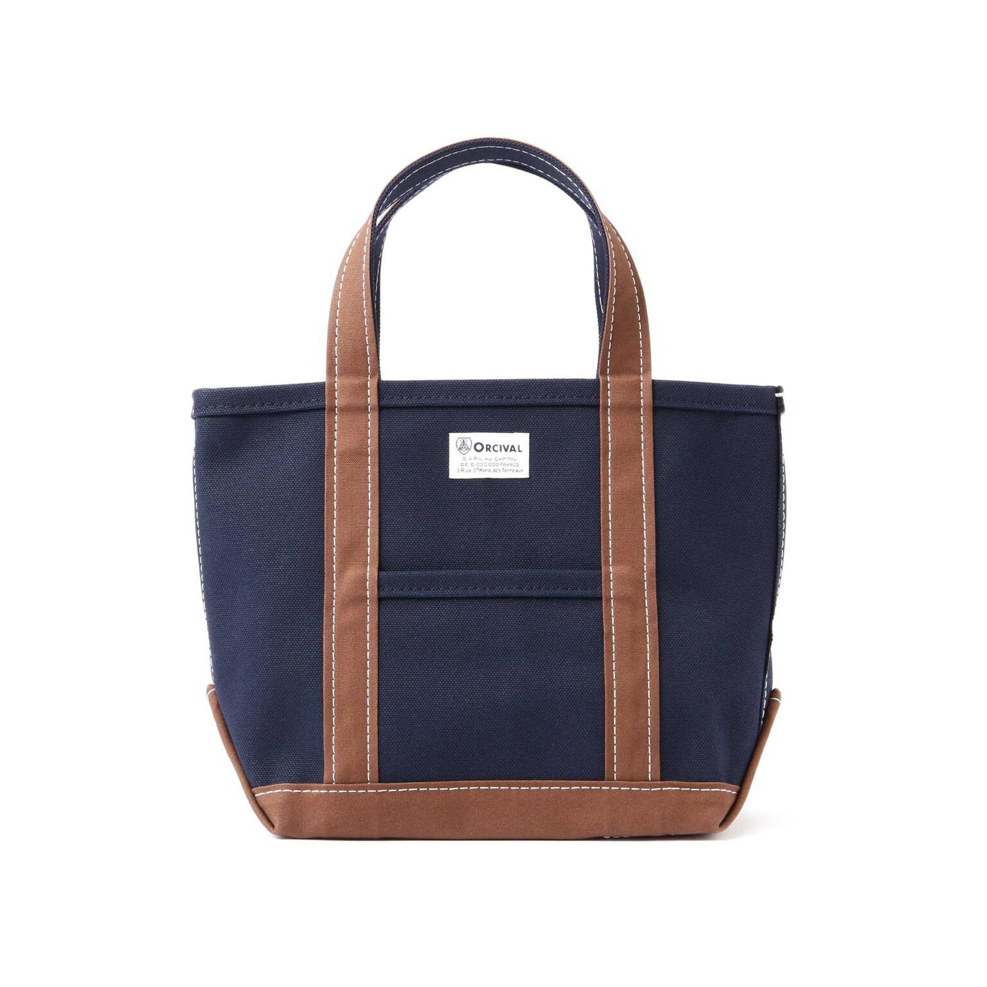 The Marine-Hazelnut tote-bag by Orcival in small size