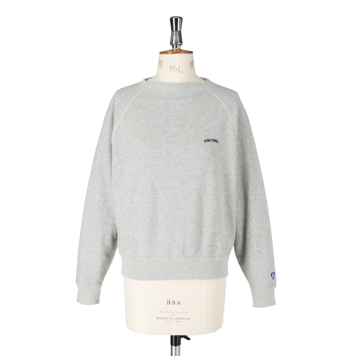 Mini French Terry Boat Neck Sweater Grey