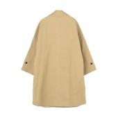 Oversized cotton gabardine coat beige