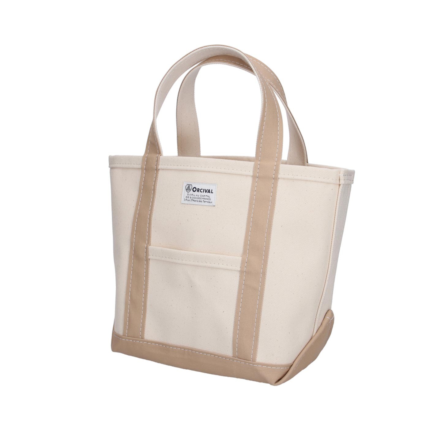 Ecru / beige canvas tote bag medium