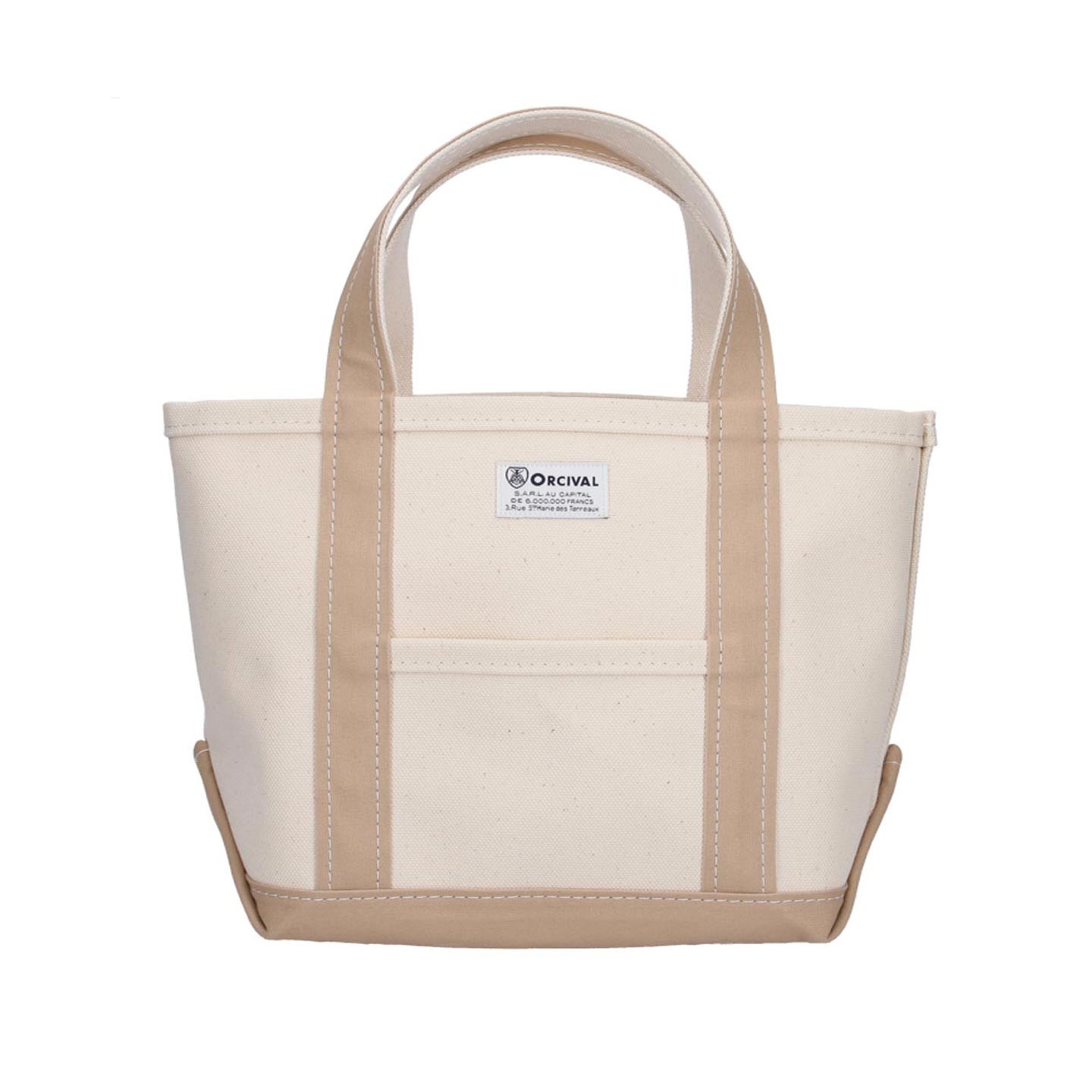 Ecru / beige canvas tote bag medium