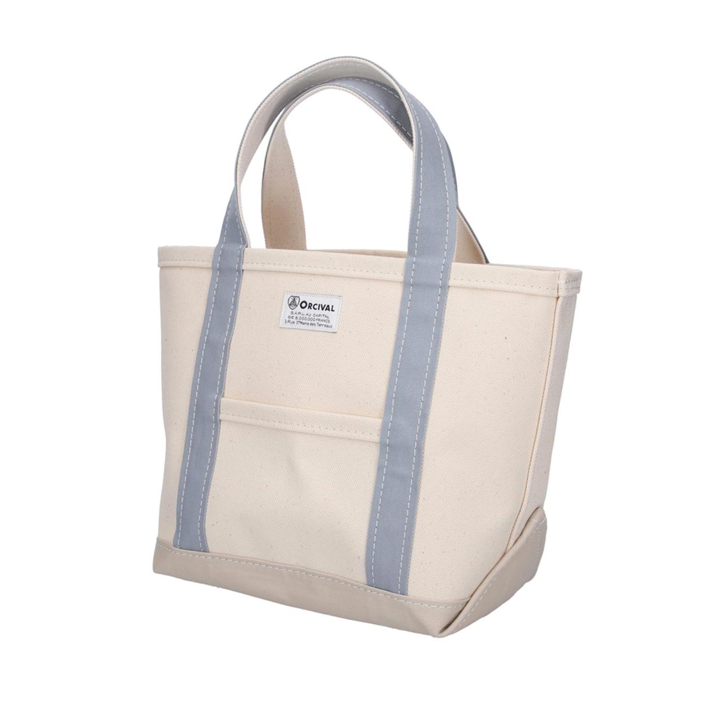 Le sac Ecru / Blue Grey / Sand Beige tote-bag Orcival