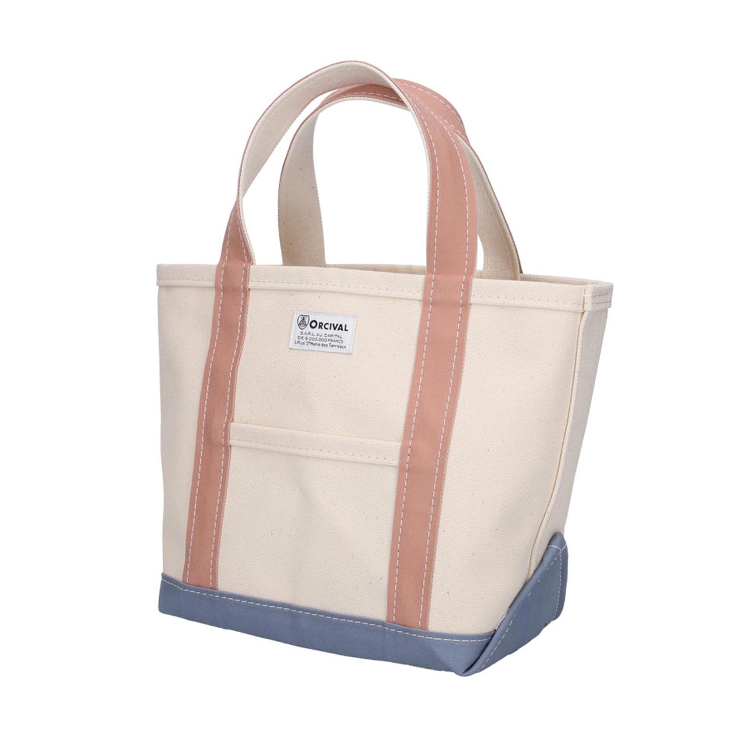 Le sac Ecru / Smocky Pink / Greyish Blue tote-bag Orcival