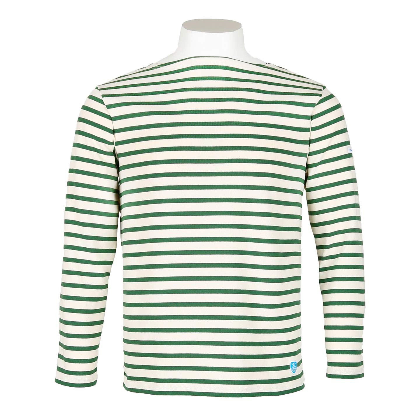 Ecru / Cress breton shirt, unisex Orcival
