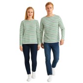 Ecru / Cress breton shirt, unisex Orcival