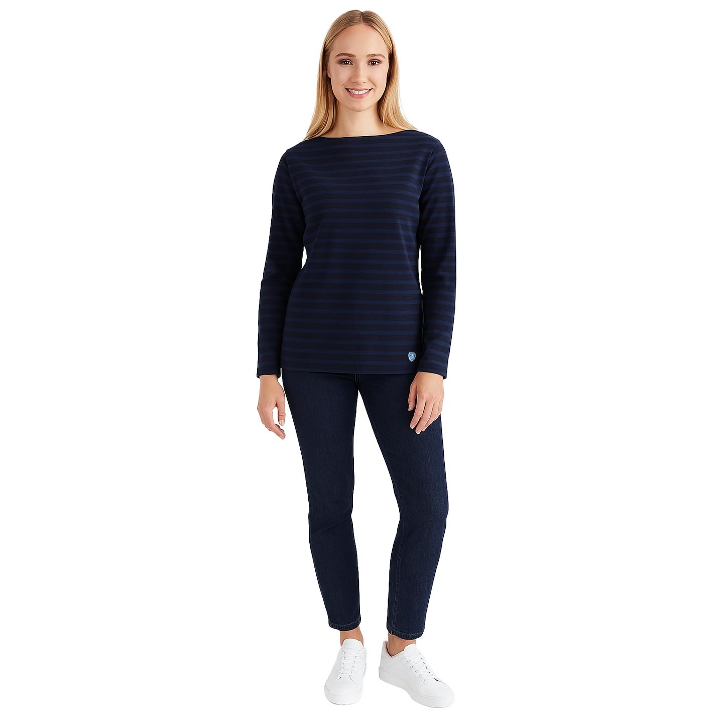 Striped shirt Navy / Marine, unisex made in france Orcival Striped shirt Navy / Marine, unisex made in france Orcival