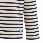 Striped shirt Ecru / Marine oversize Made in France Orcival